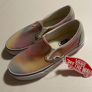 Vans pastel slip on shoes